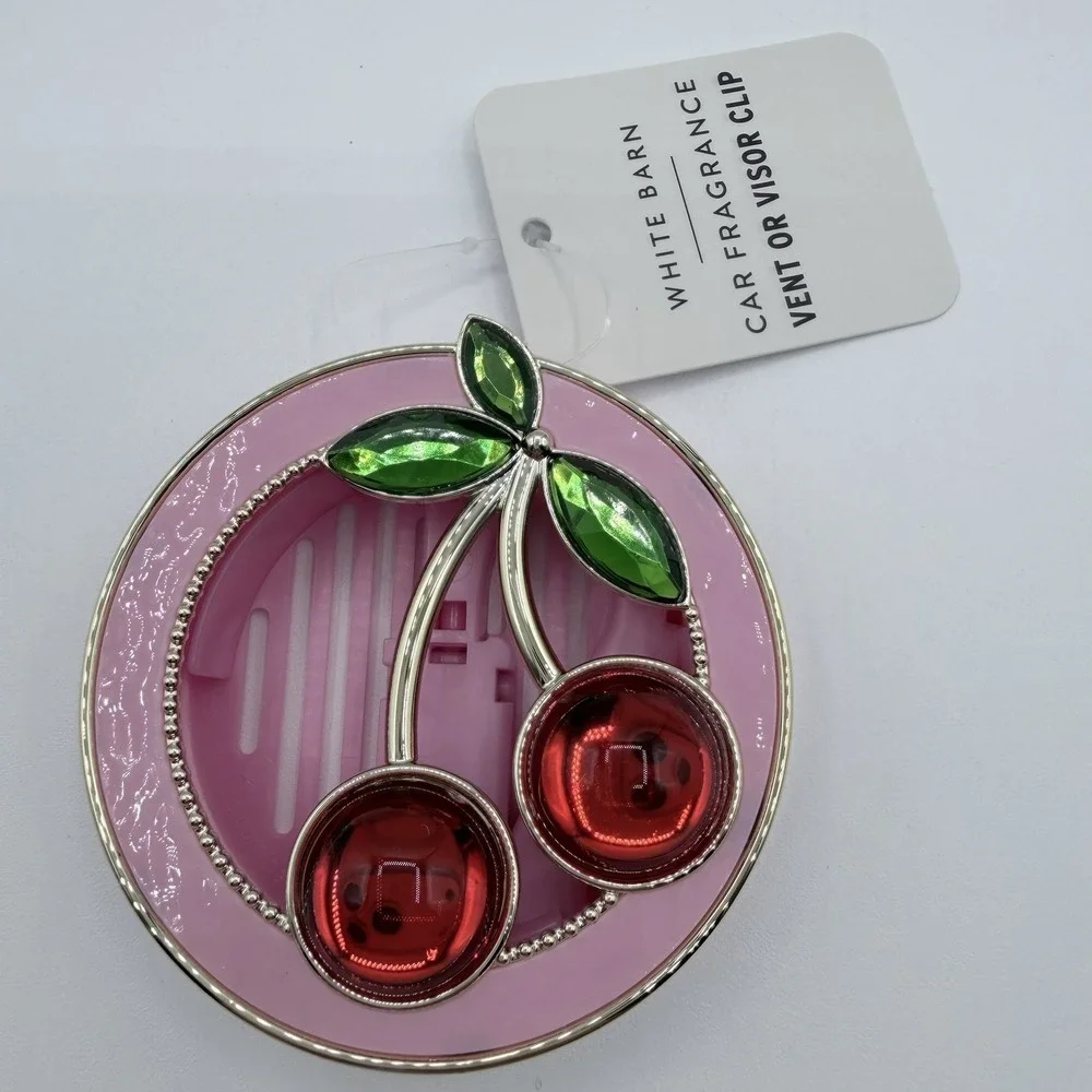Bath &‎ Body Works Pink Cherry Scentportable Car Fragrance Holder Visor Clip